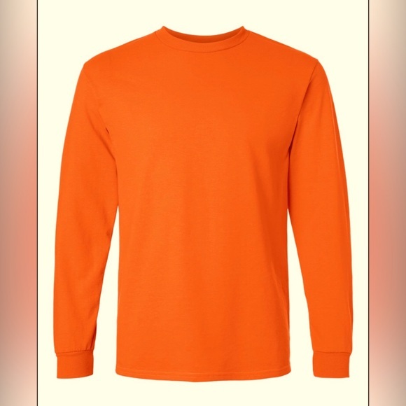 Gildan Other - Gildan Ultra Cotton long sleeve 5XL orange unisex NWOT